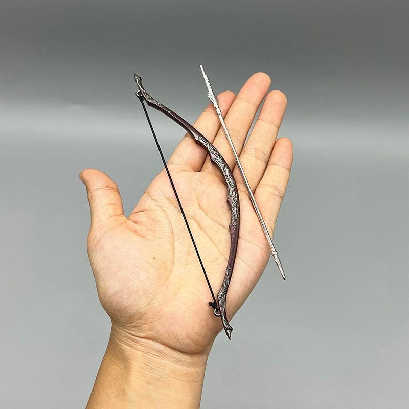 Galadhrim Bow Replica - LOTR Lothlórien Elven Archery 1:6 Scale | Polished Alloy Recurve Design | Lady Galadriel Guard Display for Archery Enthusiasts - BlacksmithSONG