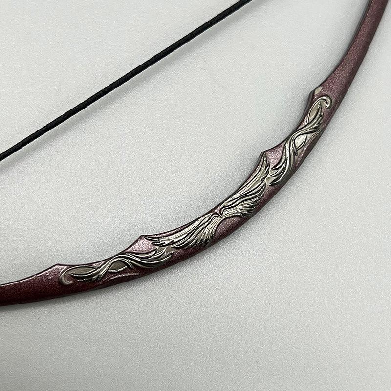 Galadhrim Bow Replica - LOTR Lothlórien Elven Archery 1:6 Scale | Polished Alloy Recurve Design | Lady Galadriel Guard Display for Archery Enthusiasts - BlacksmithSONG