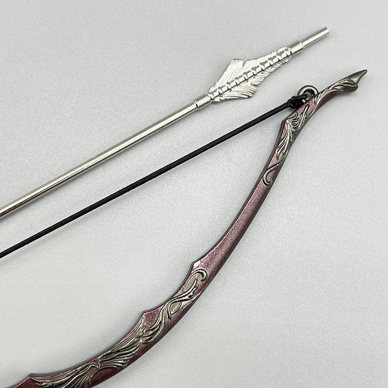 Galadhrim Bow Replica - LOTR Lothlórien Elven Archery 1:6 Scale | Polished Alloy Recurve Design | Lady Galadriel Guard Display for Archery Enthusiasts - BlacksmithSONG
