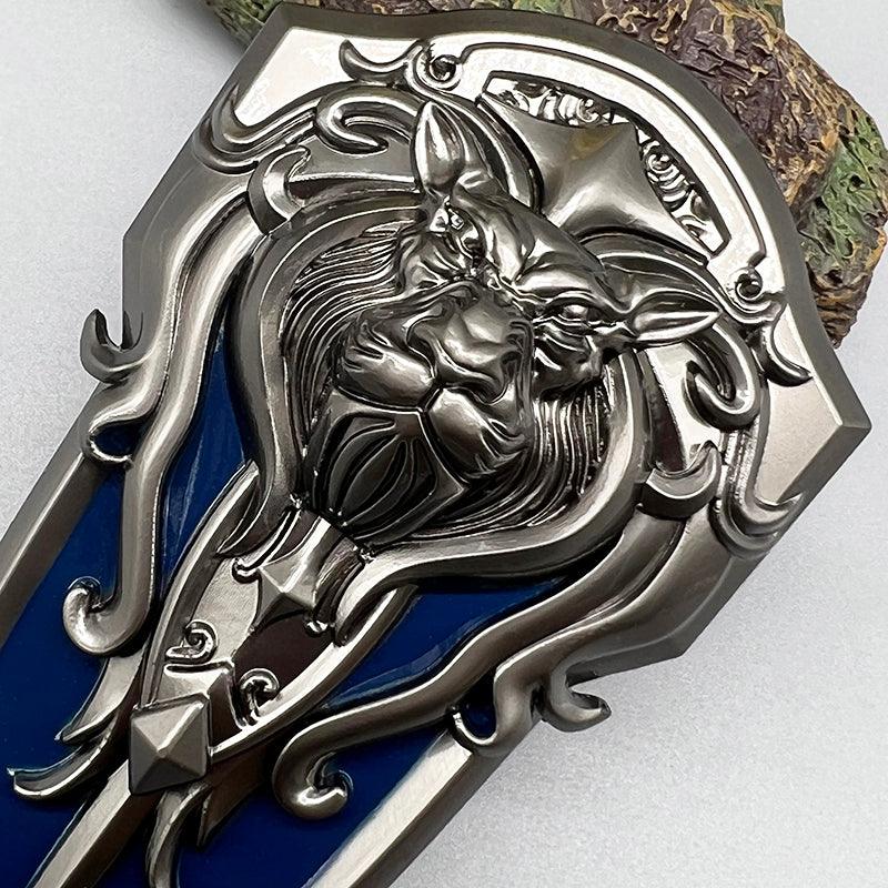 Warcraft Movie Alliance Lion Shield Replica - Stormwind Symbol Collector's Edition | Epic Battles Display Art - BlacksmithSONG