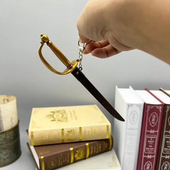 Brass-Hilt Pirate Captain's Cutlass — Diecast Zinc-Alloy Replica | Desk Display Collectible 22cm | BlacksmithSONG
