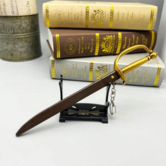 Brass-Hilt Pirate Captain's Cutlass — Diecast Zinc-Alloy Replica | Desk Display Collectible 22cm | BlacksmithSONG