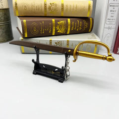 Brass-Hilt Pirate Captain's Cutlass — Diecast Zinc-Alloy Replica | Desk Display Collectible 22cm | BlacksmithSONG