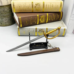 Brass-Hilt Pirate Captain's Cutlass — Diecast Zinc-Alloy Replica | Desk Display Collectible 22cm | BlacksmithSONG