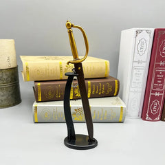 Brass-Hilt Pirate Captain's Cutlass — Diecast Zinc-Alloy Replica | Desk Display Collectible 22cm | BlacksmithSONG