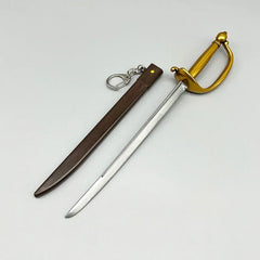 Brass-Hilt Pirate Captain's Cutlass — Diecast Zinc-Alloy Replica | Desk Display Collectible 22cm | BlacksmithSONG