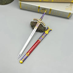 Anime-style zinc alloy sword replica with ornate sheath, collectible display from BlacksmithSONG