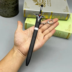 Anime-style 1:6 zinc alloy sword keychain collectible from BlacksmithSONG in hand.