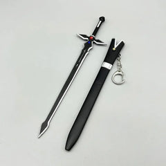 BlacksmithSONG 1:6 anime-style zinc alloy sword replica with black sheath and keychain attachment