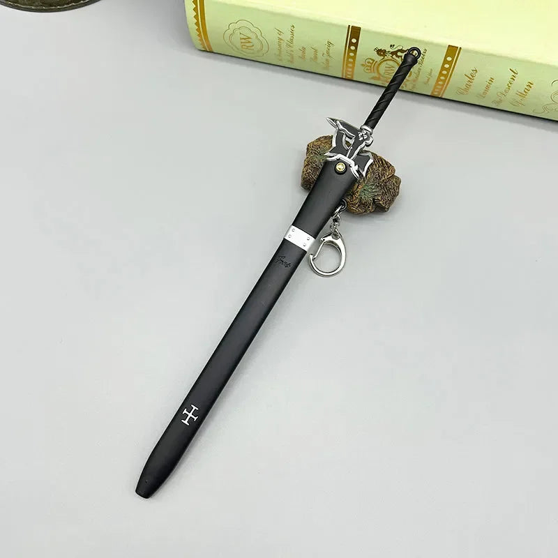 BlacksmithSONG 1:6 anime-style zinc alloy sword replica with black sheath on display