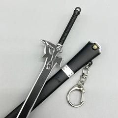 1:6 scale anime-style black sword replica with scabbard and keychain from BlacksmithSONG