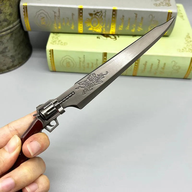 Revolver Gunblade Replica | Final Fantasy VIII Metal Sword | 1:6 Scale Collectible | BlacksmithSONG - BlacksmithSONG