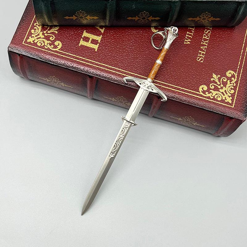 Sword of Justice Replica - BG3 Paladin's Oathkeeper 1:6 Zinc Alloy | Tyr's Chosen Blade | Divine Smite Display for Lawful Good Roleplayers - BlacksmithSONG
