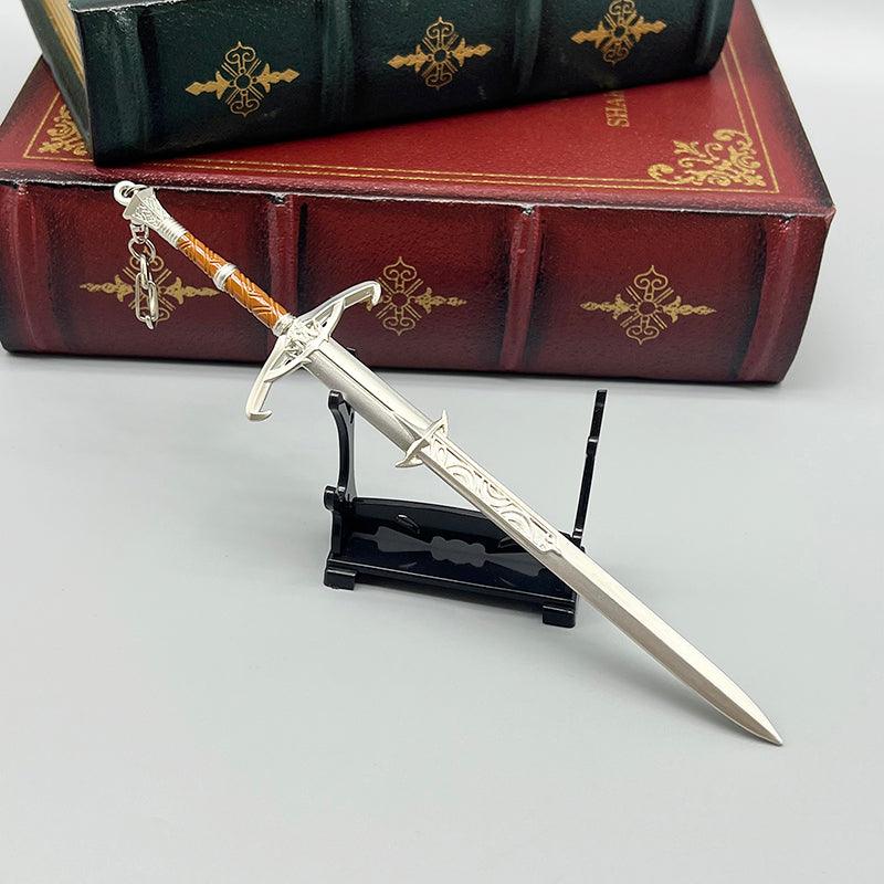 Sword of Justice Replica - BG3 Paladin's Oathkeeper 1:6 Zinc Alloy | Tyr's Chosen Blade | Divine Smite Display for Lawful Good Roleplayers - BlacksmithSONG