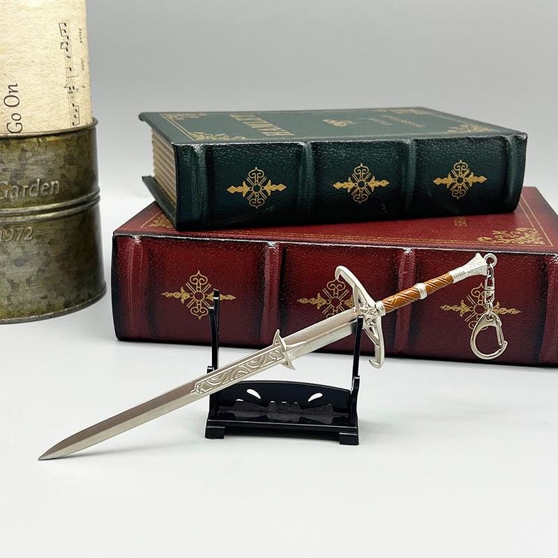 Sword of Justice Replica - BG3 Paladin's Oathkeeper 1:6 Zinc Alloy | Tyr's Chosen Blade | Divine Smite Display for Lawful Good Roleplayers - BlacksmithSONG