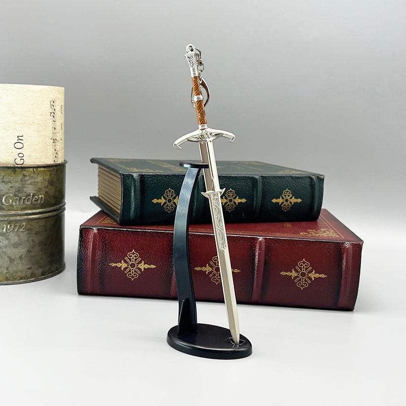Sword of Justice Replica - BG3 Paladin's Oathkeeper 1:6 Zinc Alloy | Tyr's Chosen Blade | Divine Smite Display for Lawful Good Roleplayers - BlacksmithSONG