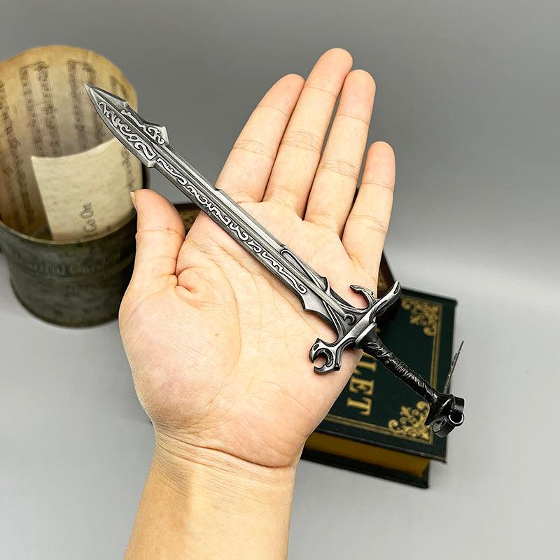 Eduj Ancient Sword Replica - Skyrim Kvenel the Tongue's Blade 1:6 Scale | Dragon Priest Crypt Relic | Nordic Zinc Alloy Display for Draugr Hunters - BlacksmithSONG