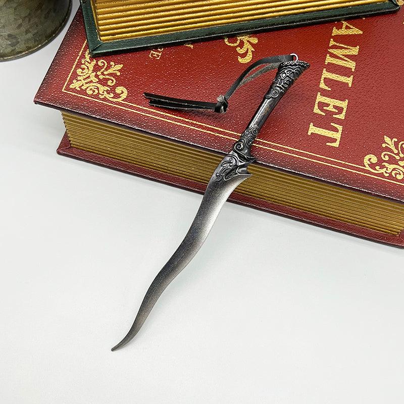 Blade of Sacrifice Cultist Dagger - Skyrim Daedric Ritual Weapon 1:6 Zinc Alloy | Molag Bal's Altar Artifact | Forsworn Coven Collectible for Oblivion Worshipers - BlacksmithSONG