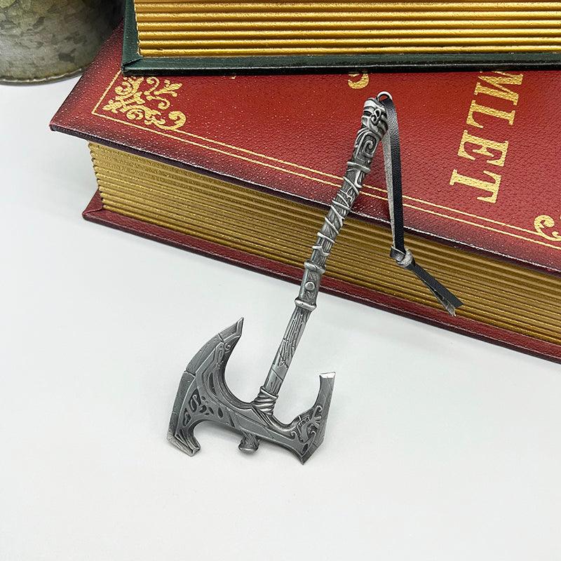 Okin Nordic Battleaxe - Skyrim Kvenel's Twin Weapon 1:6 Zinc Alloy | Volunruud Tomb Artifact | Electroplated Steel Finish for Skyrim Archaeologists - BlacksmithSONG