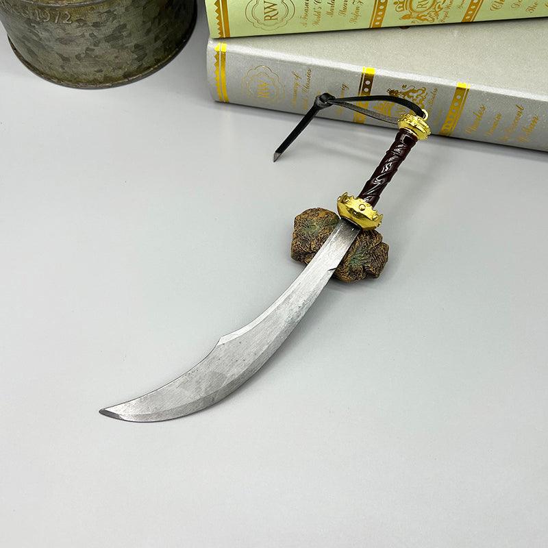 Windshear - Skyrim Red Wave Staggering Blade 1:6 Scale | Pirate Ship Boarding Weapon | Knockback Effect Inspired Display for Naval Combat Enthusiasts - BlacksmithSONG