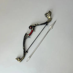 Anime-style zinc alloy bow and arrow replica collectible with dragon design, BlacksmithSONG