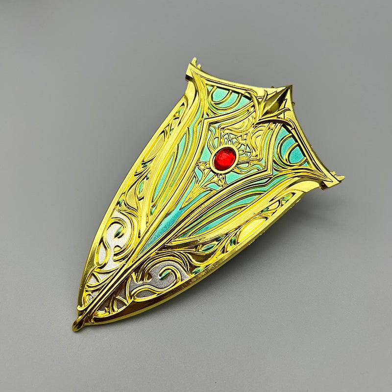 Viconia's Walking Fortress Replica - BG3 Shadowheart's Shield 1:6 Scale | Shadar-Kai Craftsmanship & Shar's Blessing | Dark Justiciar Display for Cleric Builds - BlacksmithSONG