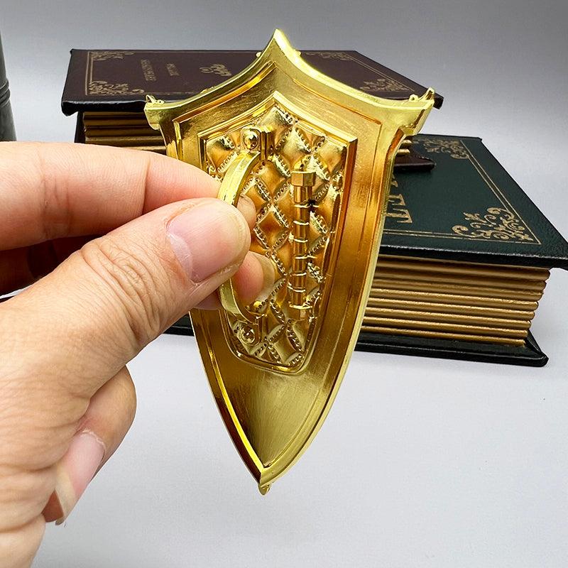 Viconia's Walking Fortress Replica - BG3 Shadowheart's Shield 1:6 Scale | Shadar-Kai Craftsmanship & Shar's Blessing | Dark Justiciar Display for Cleric Builds - BlacksmithSONG
