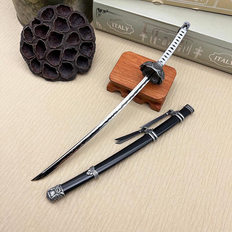 Black Mortal Blade Replica - Sekiro Kaimon Open Gate 1:6 Zinc Alloy Sword | Severing Immortality Collectible | Ashina-Inspired Display for Hardcore Gamers - BlacksmithSONG