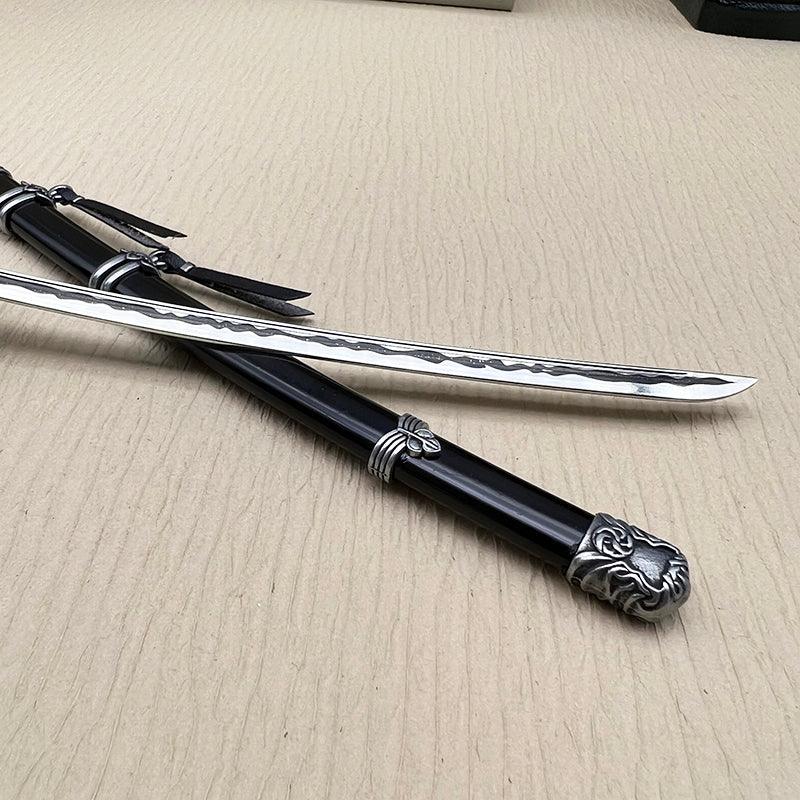 Black Mortal Blade Replica - Sekiro Kaimon Open Gate 1:6 Zinc Alloy Sword | Severing Immortality Collectible | Ashina-Inspired Display for Hardcore Gamers - BlacksmithSONG