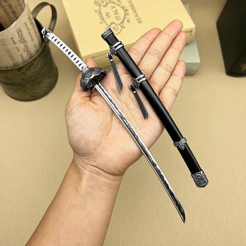 Black Mortal Blade Replica - Sekiro Kaimon Open Gate 1:6 Zinc Alloy Sword | Severing Immortality Collectible | Ashina-Inspired Display for Hardcore Gamers - BlacksmithSONG
