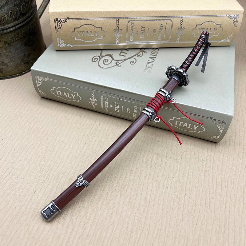 Red Mortal Blade Collectible - Sekiro Gracious Gift of Tears 1:6 Scale | Dragonrot Reversal Crimson Blade | Divine Realm Zinc Alloy Art for Sekiro Enthusiasts - BlacksmithSONG