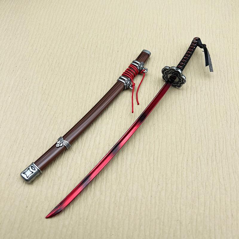 Red Mortal Blade Collectible - Sekiro Gracious Gift of Tears 1:6 Scale | Dragonrot Reversal Crimson Blade | Divine Realm Zinc Alloy Art for Sekiro Enthusiasts - BlacksmithSONG