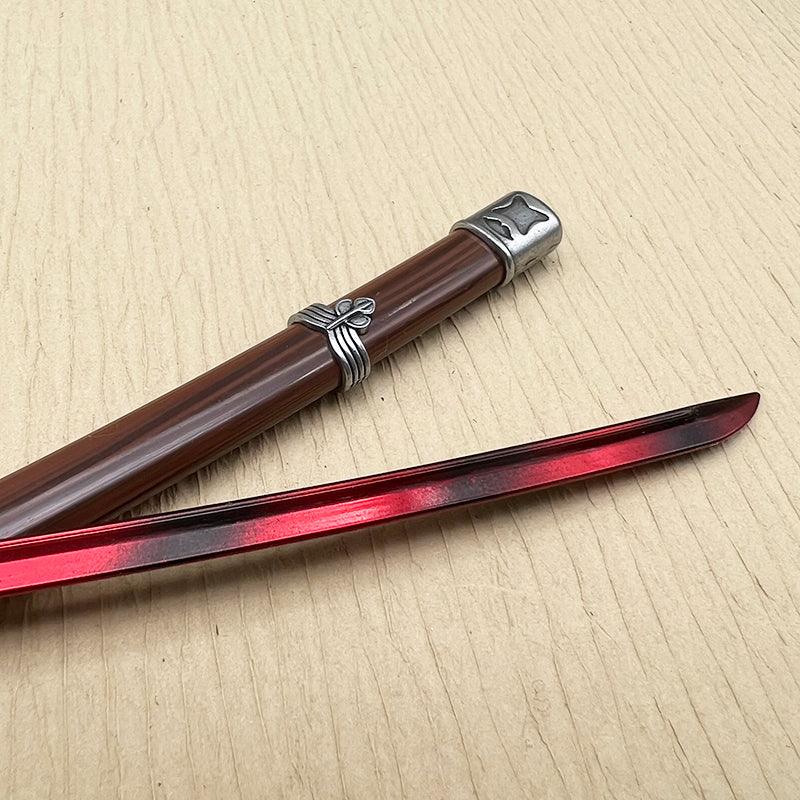 Red Mortal Blade Collectible - Sekiro Gracious Gift of Tears 1:6 Scale | Dragonrot Reversal Crimson Blade | Divine Realm Zinc Alloy Art for Sekiro Enthusiasts - BlacksmithSONG