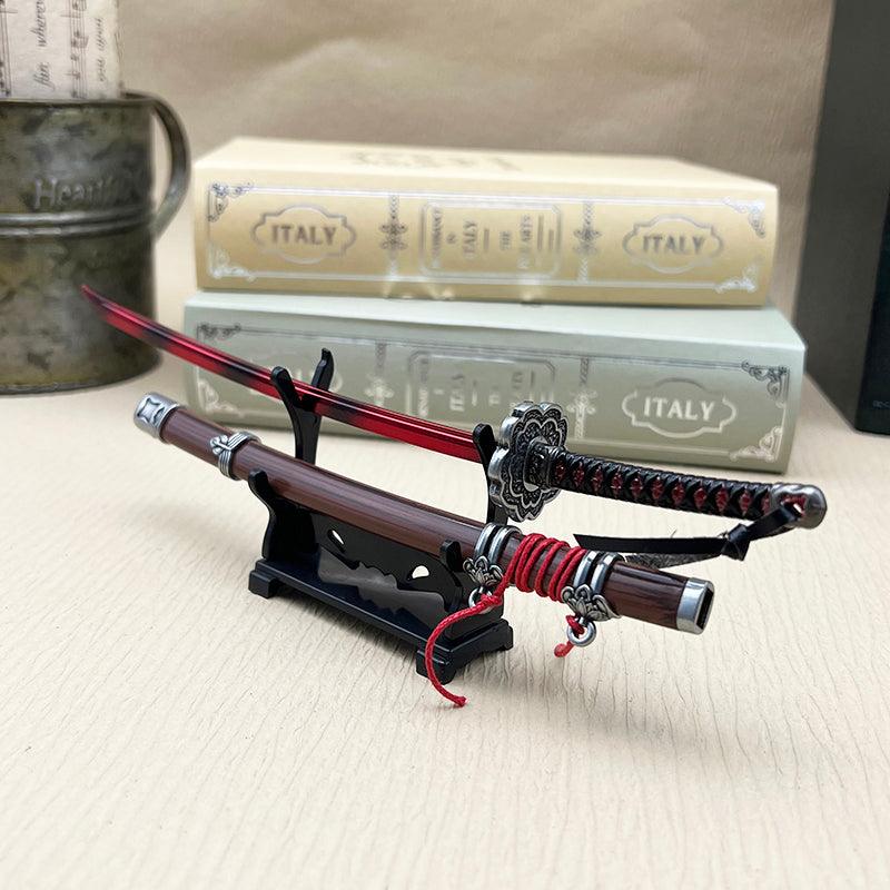 Red Mortal Blade Collectible - Sekiro Gracious Gift of Tears 1:6 Scale | Dragonrot Reversal Crimson Blade | Divine Realm Zinc Alloy Art for Sekiro Enthusiasts - BlacksmithSONG