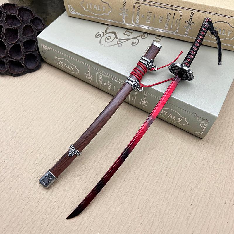 Red Mortal Blade Collectible - Sekiro Gracious Gift of Tears 1:6 Scale | Dragonrot Reversal Crimson Blade | Divine Realm Zinc Alloy Art for Sekiro Enthusiasts - BlacksmithSONG