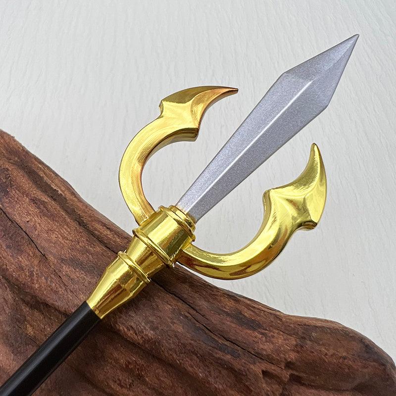 Jujutsu Kaisen Hiten Replica - Sukuna's Flying Heaven Cursed Trident for Anime Shrine of Malevolent Legacy - BlacksmithSONG