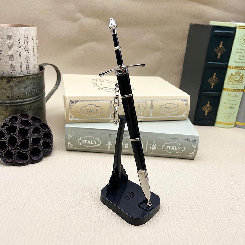 Aragorn's Ranger Sword - LOTR Strider Traveling Blade 1:6 Zinc Alloy | Weather-Worn Hilt Texture | Númenórean Heritage Collectible for Bree Fans - BlacksmithSONG