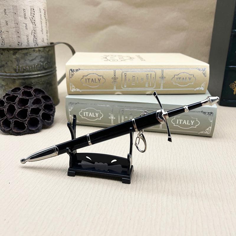 Aragorn's Ranger Sword - LOTR Strider Traveling Blade 1:6 Zinc Alloy | Weather-Worn Hilt Texture | Númenórean Heritage Collectible for Bree Fans - BlacksmithSONG