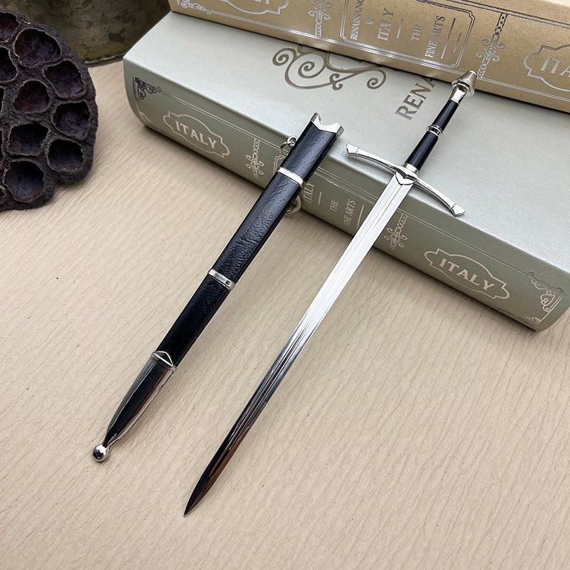Aragorn's Ranger Sword - LOTR Strider Traveling Blade 1:6 Zinc Alloy | Weather-Worn Hilt Texture | Númenórean Heritage Collectible for Bree Fans - BlacksmithSONG