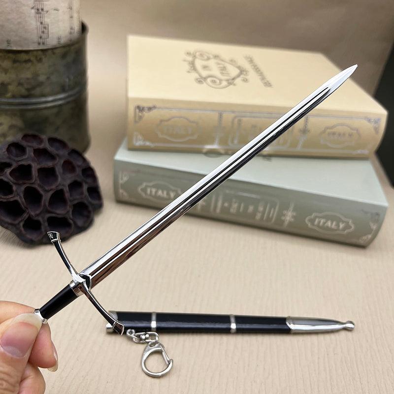 Aragorn's Ranger Sword - LOTR Strider Traveling Blade 1:6 Zinc Alloy | Weather-Worn Hilt Texture | Númenórean Heritage Collectible for Bree Fans - BlacksmithSONG
