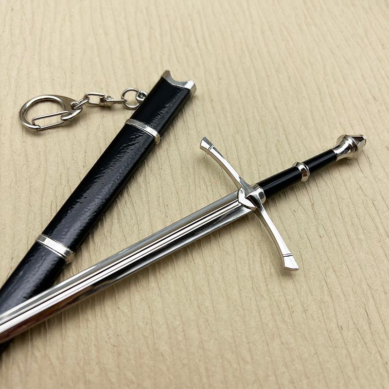 Aragorn's Ranger Sword - LOTR Strider Traveling Blade 1:6 Zinc Alloy | Weather-Worn Hilt Texture | Númenórean Heritage Collectible for Bree Fans - BlacksmithSONG