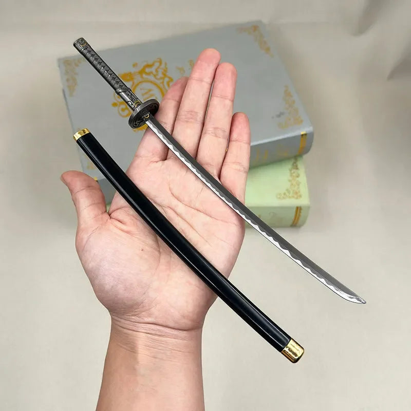 1:6 scale anime-style zinc alloy katana replica in hand, BlacksmithSONG collectible