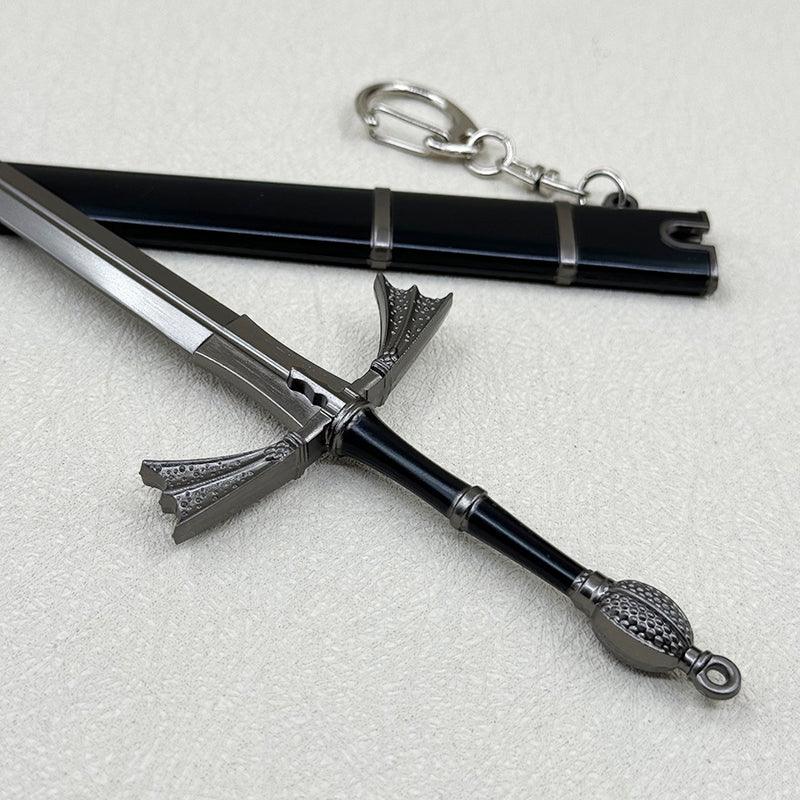Dark Sister Sword Replica - Game of Thrones Targaryen Valyrian Steel Blade | Visenya & Daemon Targaryen Dragon Conquest Collectible (1:6 Scale 22cm/8.6in) | Female Warrior Weapon Display for ASOIAF Fans - BlacksmithSONG