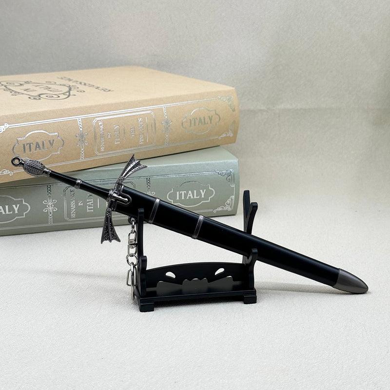 Dark Sister Sword Replica - Game of Thrones Targaryen Valyrian Steel Blade | Visenya & Daemon Targaryen Dragon Conquest Collectible (1:6 Scale 22cm/8.6in) | Female Warrior Weapon Display for ASOIAF Fans - BlacksmithSONG