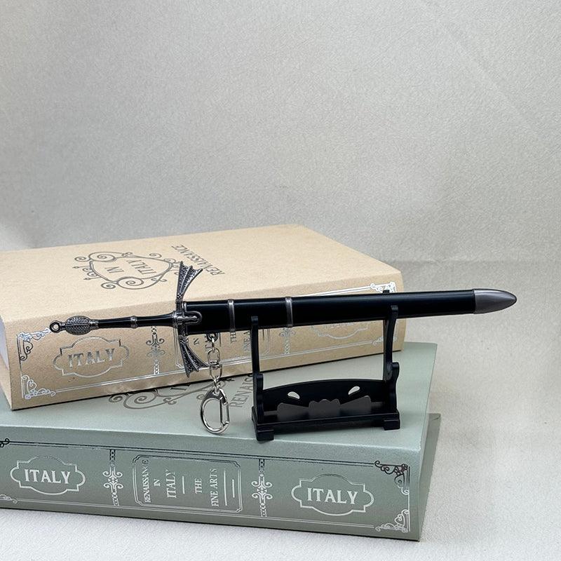 Dark Sister Sword Replica - Game of Thrones Targaryen Valyrian Steel Blade | Visenya & Daemon Targaryen Dragon Conquest Collectible (1:6 Scale 22cm/8.6in) | Female Warrior Weapon Display for ASOIAF Fans - BlacksmithSONG