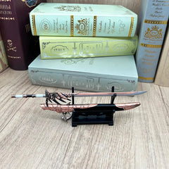1:6 anime-style zinc alloy sword replica on stand, BlacksmithSONG collectible display