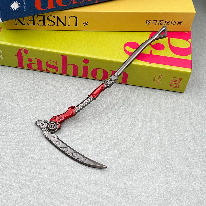 Dead Man's Curve Heirloom Scythe - Apex Legends Revenant's Relic 1:6 Zinc Alloy | Curved Blade Resonance & Soul Harvest Motif | Limited Edition Zinc Alloy Artifact for Skull Town Collectors - BlacksmithSONG