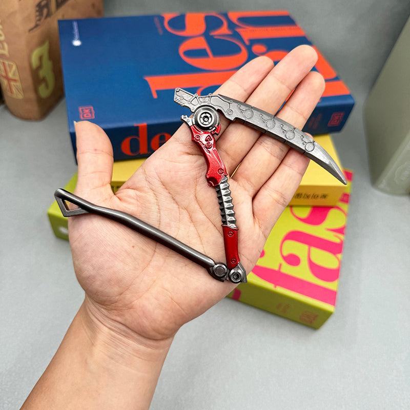 Dead Man's Curve Heirloom Scythe - Apex Legends Revenant's Relic 1:6 Zinc Alloy | Curved Blade Resonance & Soul Harvest Motif | Limited Edition Zinc Alloy Artifact for Skull Town Collectors - BlacksmithSONG