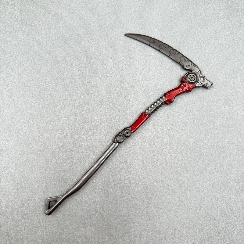 Dead Man's Curve Heirloom Scythe - Apex Legends Revenant's Relic 1:6 Zinc Alloy | Curved Blade Resonance & Soul Harvest Motif | Limited Edition Zinc Alloy Artifact for Skull Town Collectors - BlacksmithSONG
