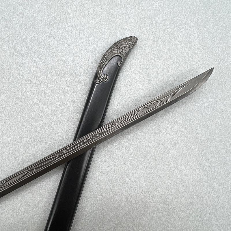 Thranduil's Sword Replica - LOTR Elven King's Dual-Edge Blade 1:6 Scale | Mirkwood Royal Armory Design | Zinc Alloy Art Display for Silvan Elf Fans - BlacksmithSONG